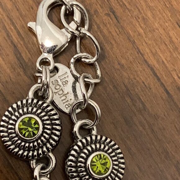 Lia Sophia silvertone necklace with various gemstones and sequins. NWOT - Picture 4 of 5